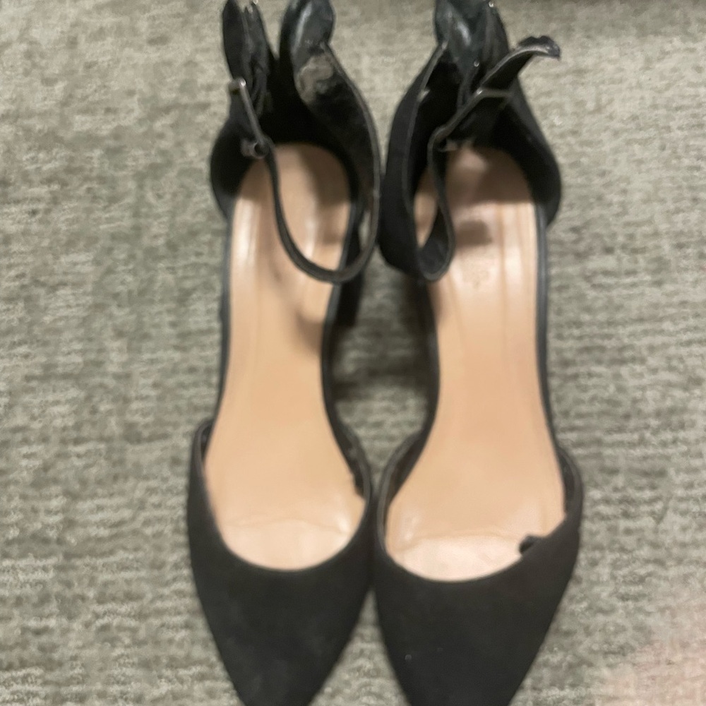 Charlotte Russe Black Ankle Strap Heels